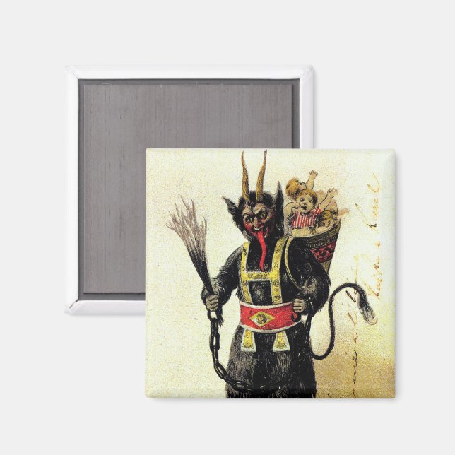 Aimant Wicked Krampus Effrayant Démon Noël Noël Noël Noël (Recto/Verso)