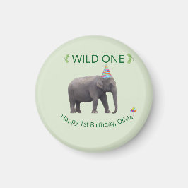 Aimant Wild One Elephant Birthday Keepsake