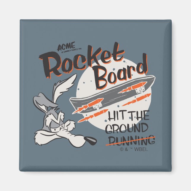 Aimant WILE E. COYOTE™ ACME Rocket Board (Devant)