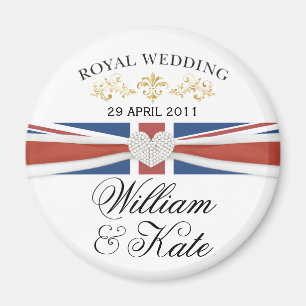 Aimant William et Kate - cadeau commémoratif de mariage