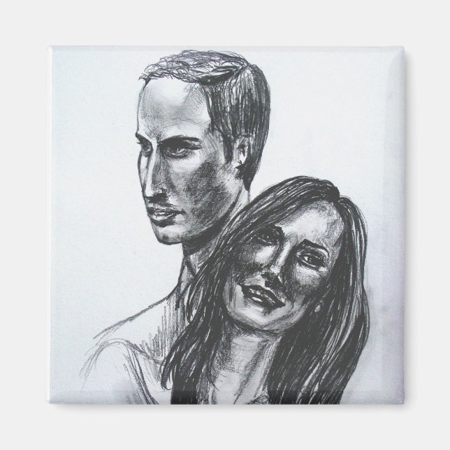 Aimant William et Kate Mariage (Devant)