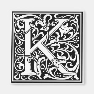 Aimant William Morris Alphabet "K"
