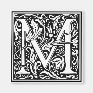 Aimant William Morris Alphabet "M"