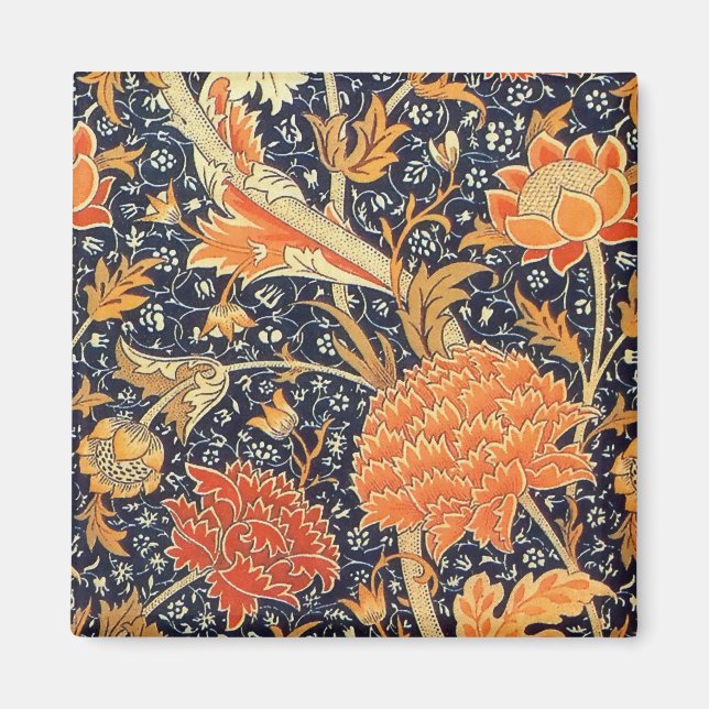 Aimant William Morris Cray Floral Art Nouveau Motif (Devant)