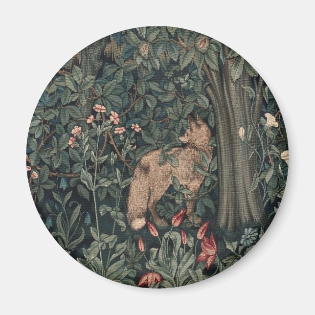 Aimant William Morris Faune sauvage Fox (Devant)