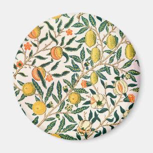Aimant William Morris Fruit grenade Ornement blanc