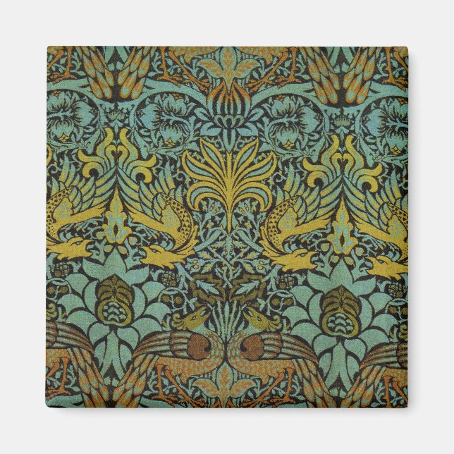Aimant William Morris Peacock Dragon Fond d'écran (Devant)