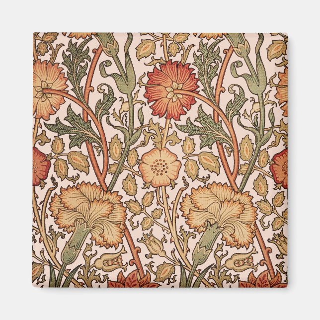 Aimant William Morris Rose Flower Fond d'écran Motif (Devant)