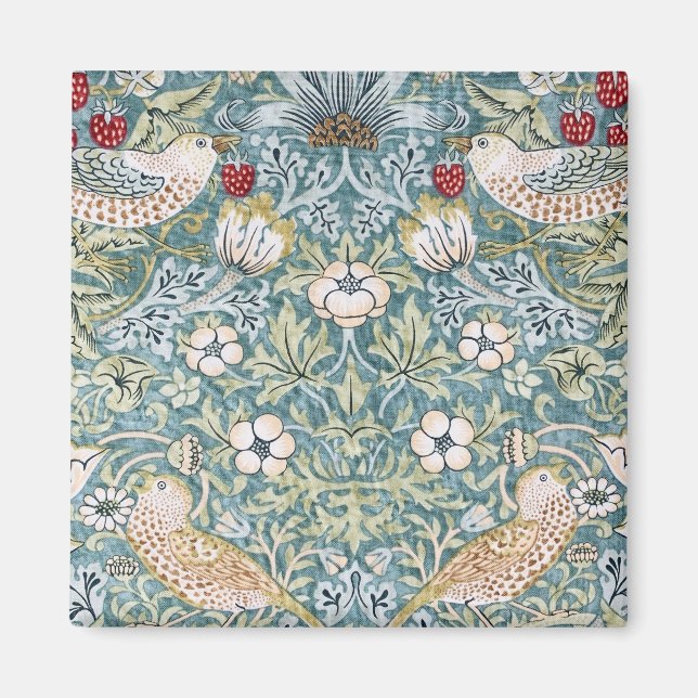 Aimant William Morris Strawberry Thief Design de lumière (Devant)