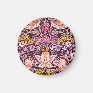 Aimant William Morris Strawberry Thief Version violette