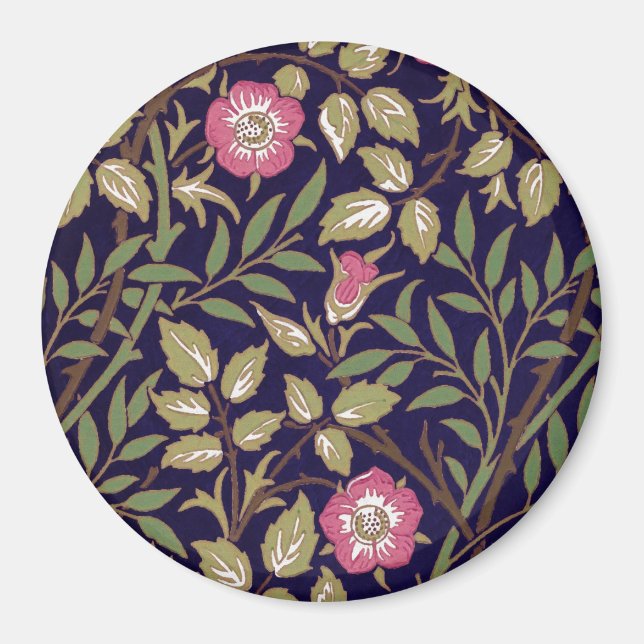 Aimant William Morris Sweet Briar Art Nouveau Floral (Devant)