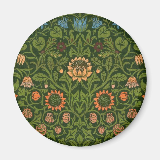 Aimant William Morris Violet et Columbine Art Rug (Devant)