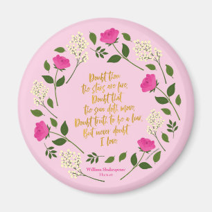 Aimant William Shakespeare, Floral rose et violet
