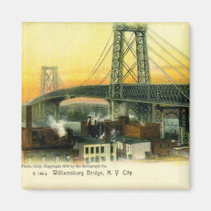 Aimant Williamsburg Bridge, New York City, cru 1905