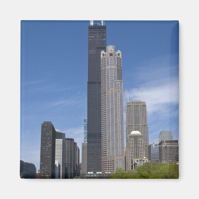 Aimant Willis Tower (anciennement Sears Tower) se profile (Devant)