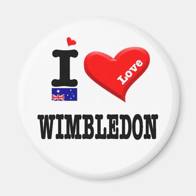 Aimant WIMBLEDON - I Love (Devant)