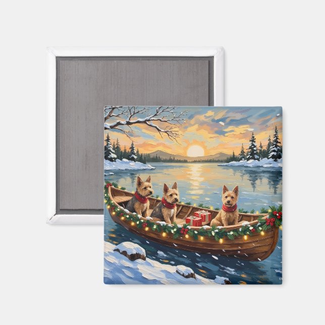 Aimant Wire Fox Terrier Christmas Boat Holiday (Recto/Verso)