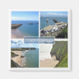Aimant WLS004 GOWER Peninsula Mumbles, Pays de Galles, Fr