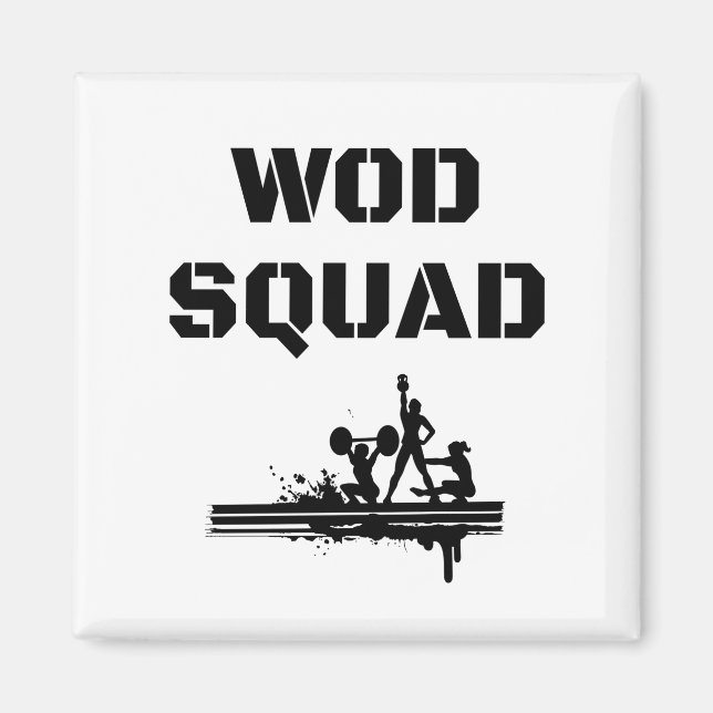 Aimant WOD SQUAD - Unique Inspirée De Crossfit (Devant)