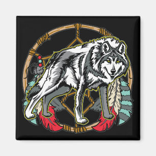 Aimant Wolf Dreamcatcher
