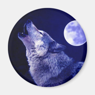 Aimant Wolf Howling à Moon