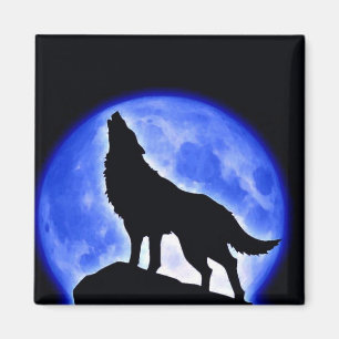 Aimant Wolf Howling à Moon