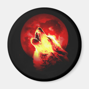Aimant Wolf Howling à Red Night