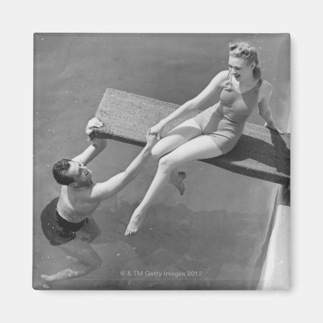 Aimant Woman on diving board (Devant)