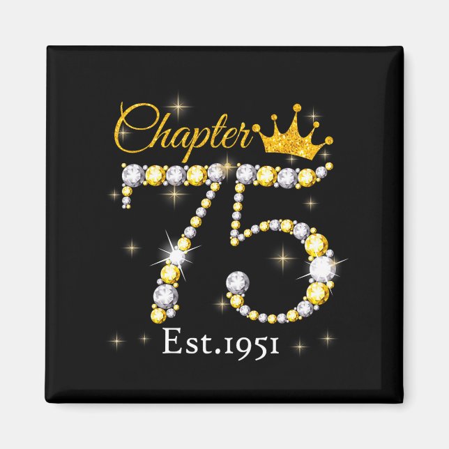 Aimant Women Chapter 75 Fabulous Est 1951 75th Birthday Q (Devant)