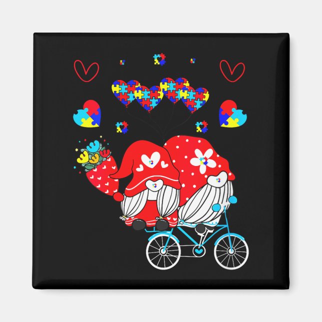 Aimant Womens Accept Understand Love Autism Awareness Gno (Devant)