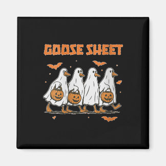 Aimant Womens Halloween Fall Goose Sheet Ghost Floral Aut