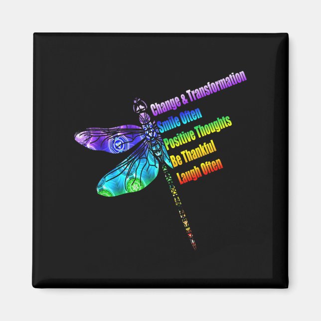 Aimant Womens Motivational Insration Gift Dragonfly  (Devant)