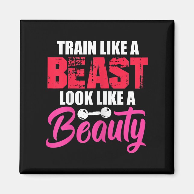 Aimant Womens Train Like A Look Like A Beauty Gym Workout (Devant)