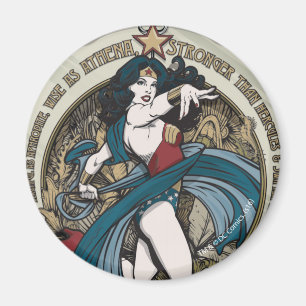 Aimant Wonder Woman Art Nouveau Panel
