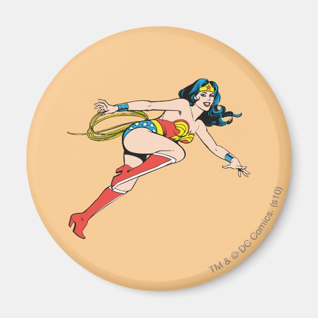 Aimant Wonder Woman bondit à droite (Devant)