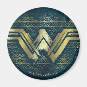 Aimant Wonder Woman Brushed Gold Symbol