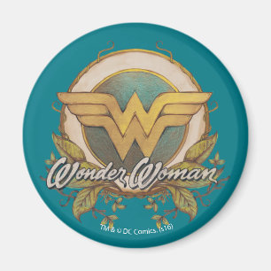Aimant Wonder Woman Foliage Sketch Logo