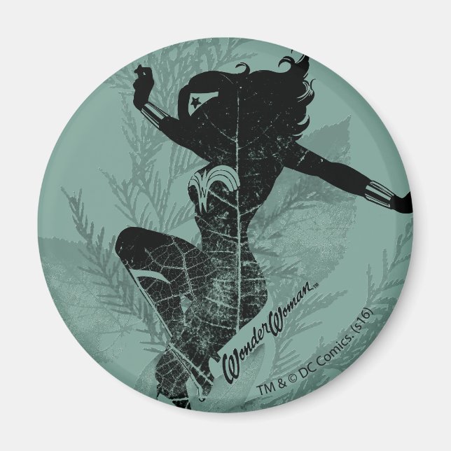 Aimant Wonder Woman Landing Foliage Graphic (Devant)