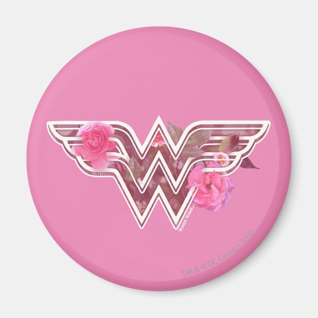 Aimant Wonder Woman Pink Camellia Flowo (Devant)