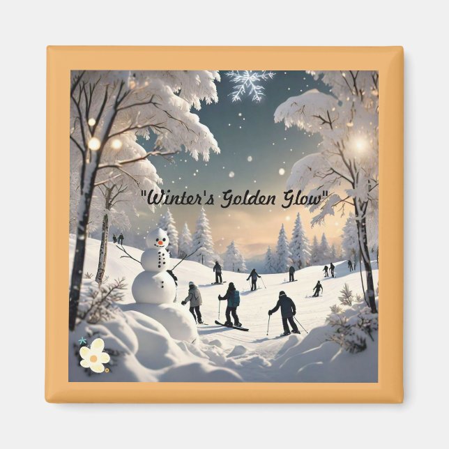 Aimant "Wonderland hivernal neige" (Devant)