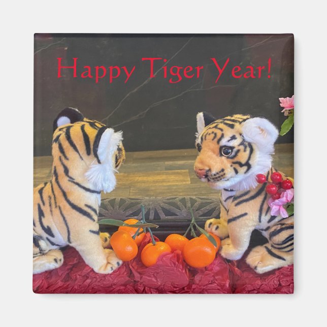 Aimant World2Celebrate : Bonne année de tigre ! (Devant)