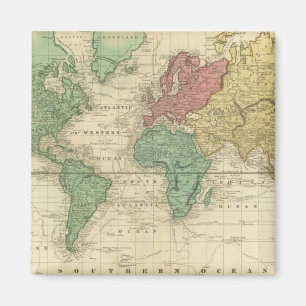 Aimant World on Mercators Projection