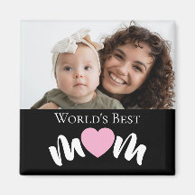 World's Best Mom Heart Photo Script Custom