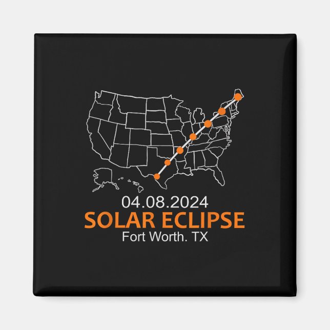 Aimant Worth Texas 2024 Total Éclipse solaire (Devant)
