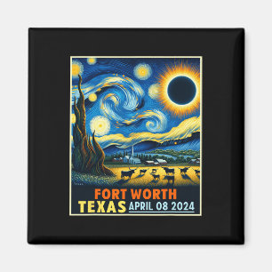Aimant Worth Texas Total Solar Eclipse 2024 Starry Night