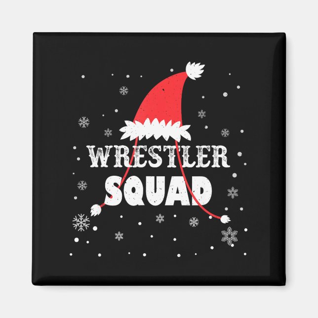 Aimant Wrestler Squad Christmas Wrestling Matching Xmas  (Devant)
