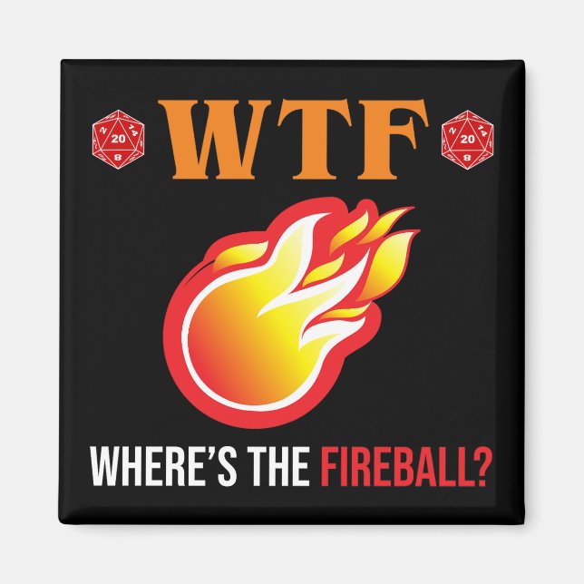 Aimant WTF - Où est The Fireball ? (Devant)