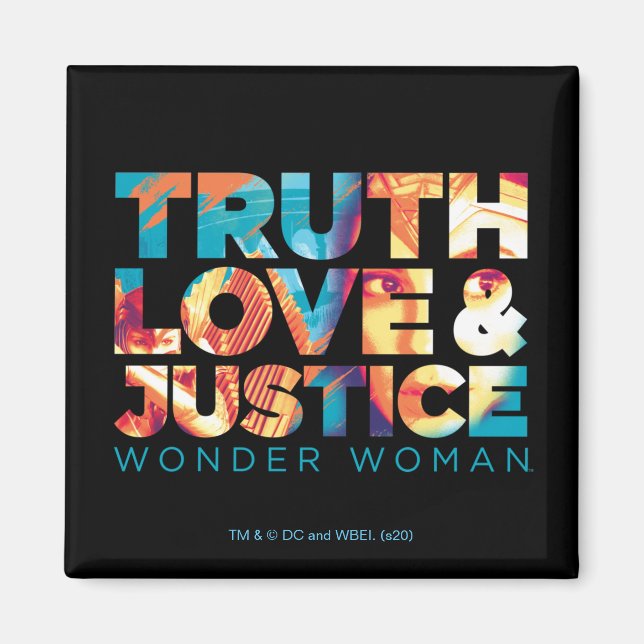 Aimant WW84 | Truth Love & Justice Wonder Woman Cutout (Devant)