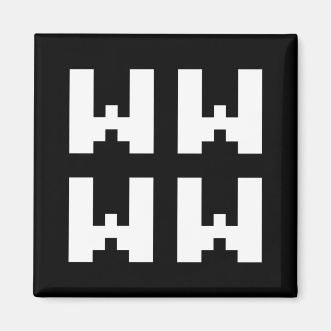 Aimant WWWW | LOL Japonais Internet Slang (Devant)