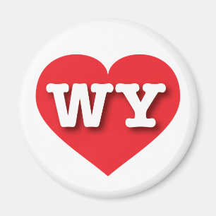 Aimant Wyoming Red Heart - J'aime WY